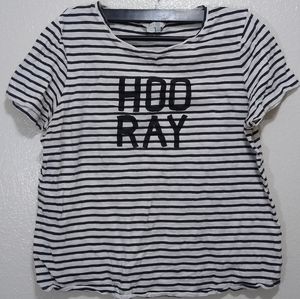 Boden women's graphic t shirt striped size 10